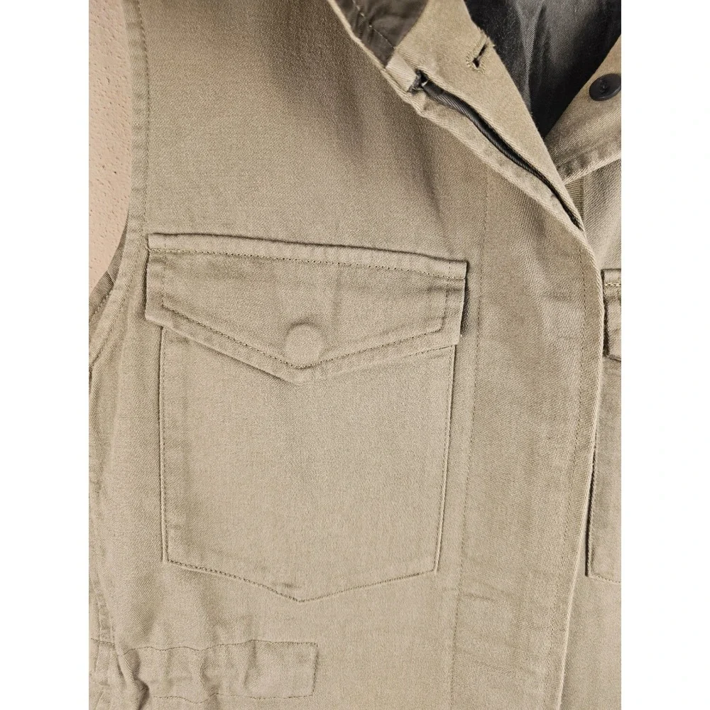 Rag & Bone Jean Womens Khaki Green Utility Vest Medium - Picture 3 of 5
